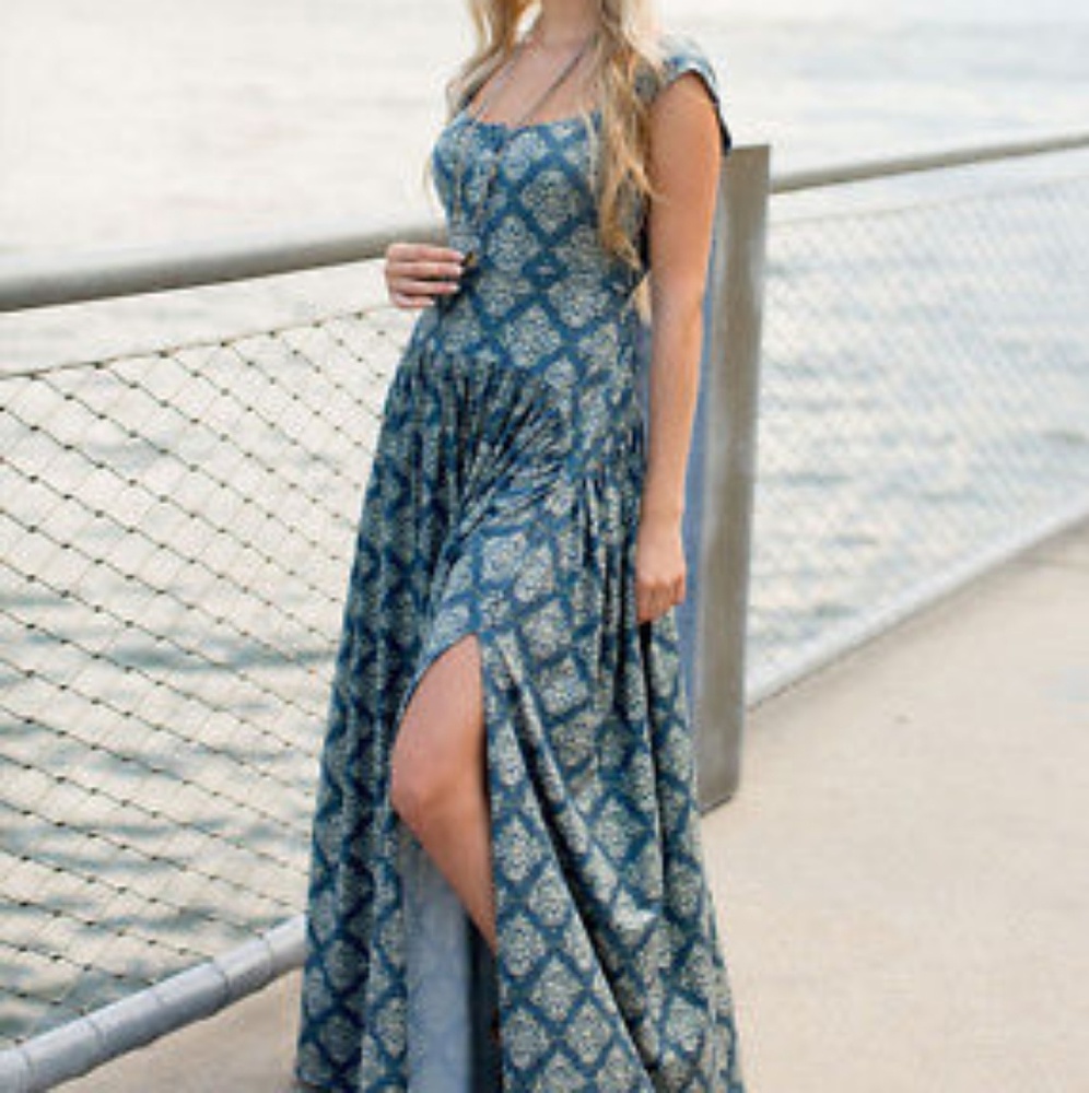 Joyfolie Mia Joy Destiny Maxi Dress Teal